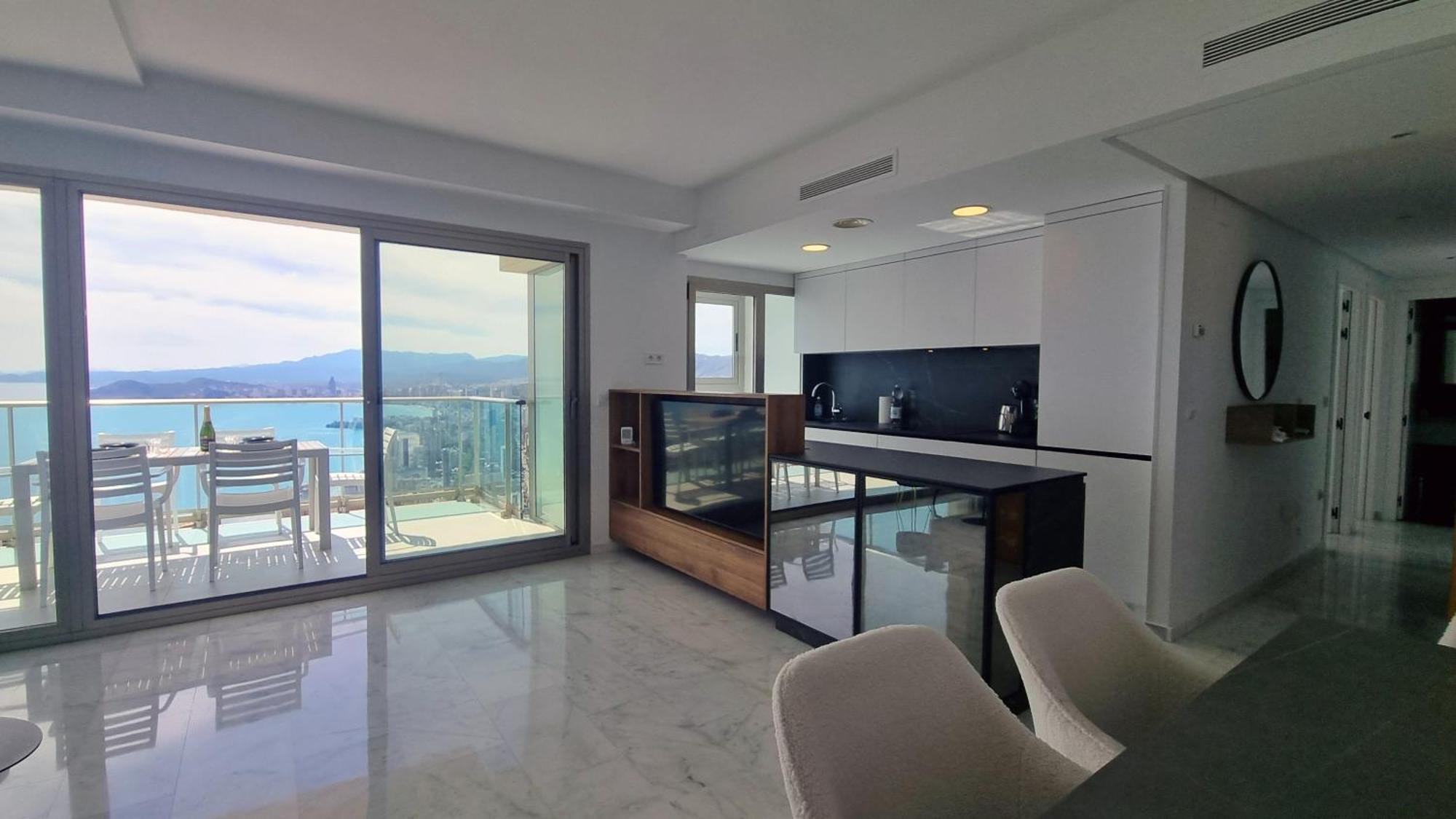 Апартаменты Skyline 37 Terraza Con Vista Al Mar Бенидорм Экстерьер фото