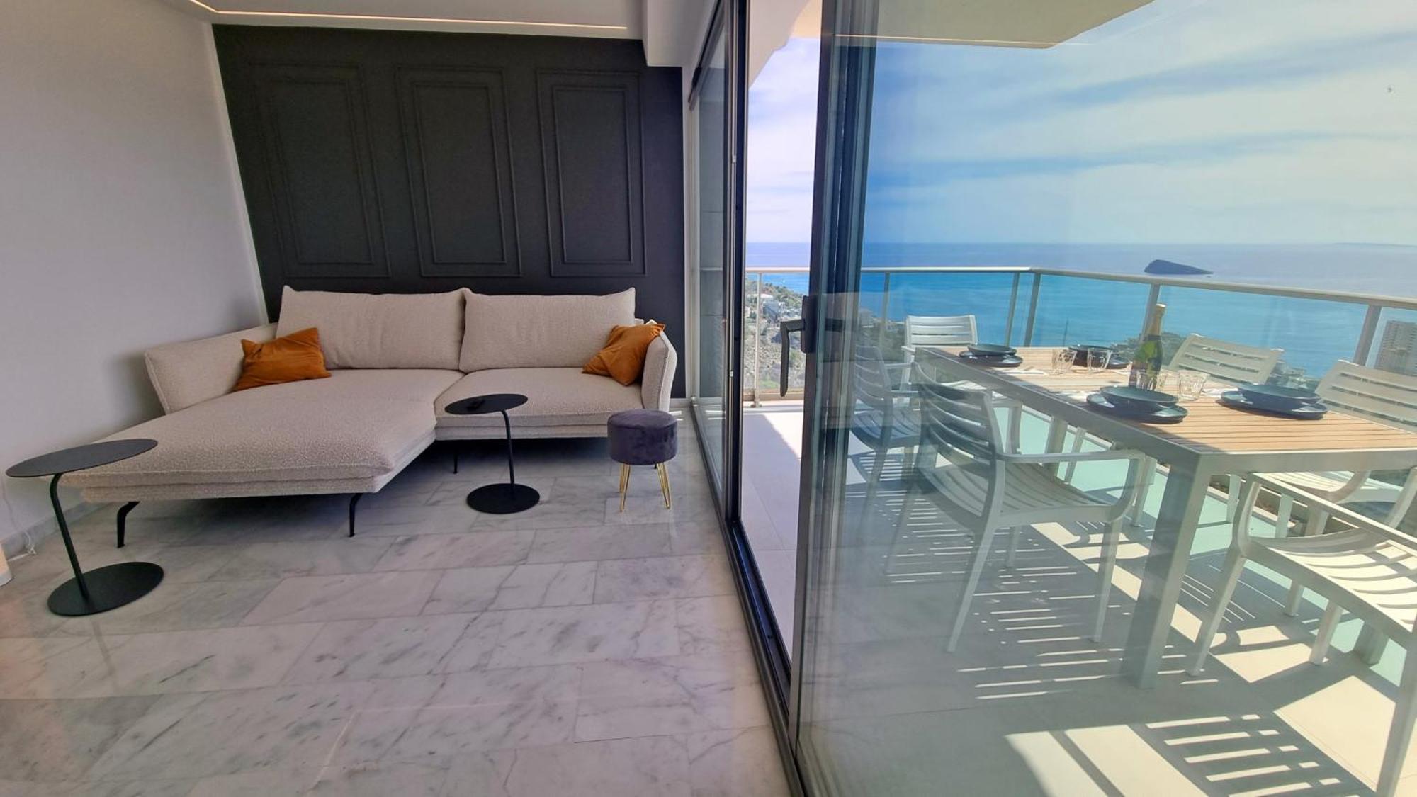 Апартаменты Skyline 37 Terraza Con Vista Al Mar Бенидорм Экстерьер фото